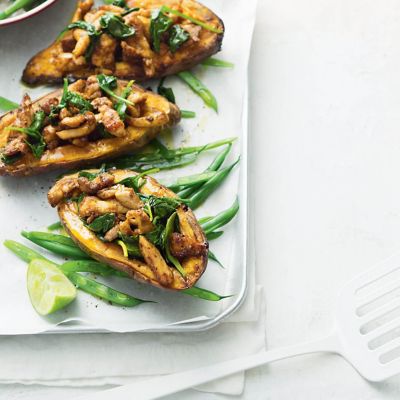 Mexican Chicken & Sweet Potato Boats