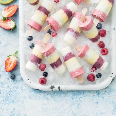 Rainbow Fruit Yoghurt Pops
