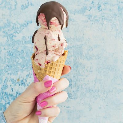 Raspberry Choc-Top Ice-Cream