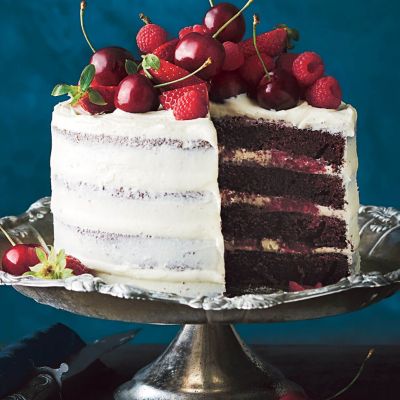Red Velvet Cake With Summer Fruit