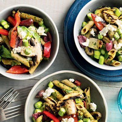 Wholemeal Penne With Chargrilled Vegetables & Salsa Verde