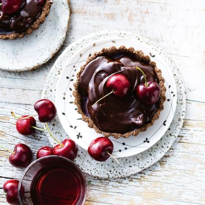 Choc, Cherry And Coconut Tarts