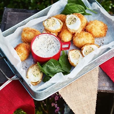 Crunchy Stuffed Eggs