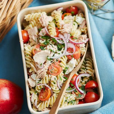 Greek Lemon Pasta And Tuna Salad