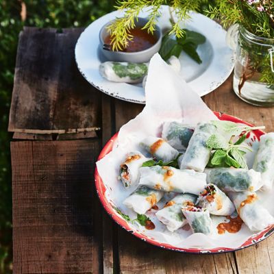 Chicken Rice Paper Rolls
