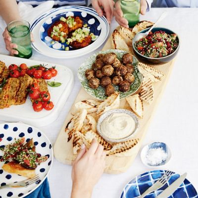 Tofu Falafel With Hummus And Tabouli
