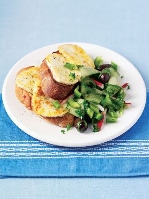 Haloumi With Cucumber Salad