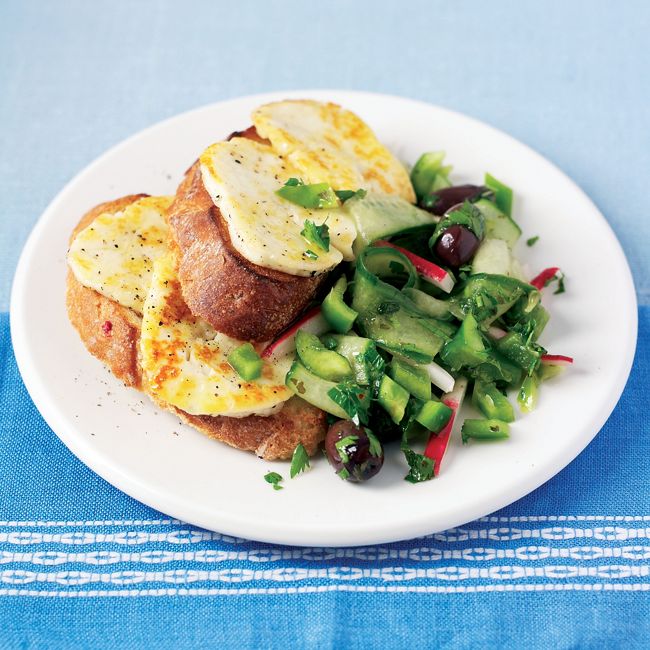 Haloumi With Cucumber Salad