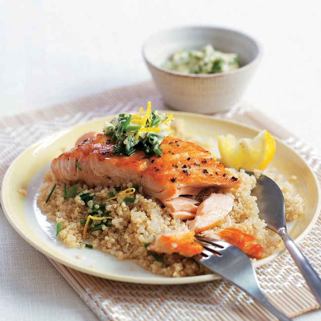 Salmon Fillets With Sage & Quinoa