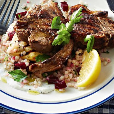 BBQ Lamb With Haloumi & Beets