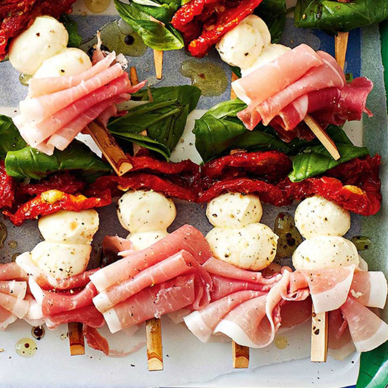 Bocconcini and Prosciutto Skewers