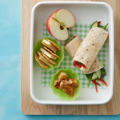 Egg & Vegie Wrap + Snacks