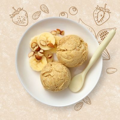 Banana & Almond Ice Cream
