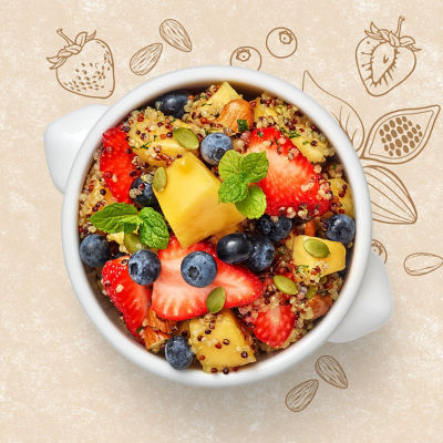 Quinoa Berry & Mango Fruit Salad