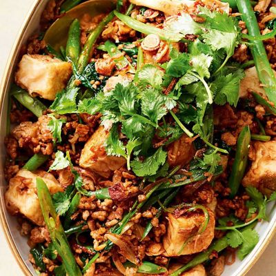 Spiced Pork Mince With Golden Tofu