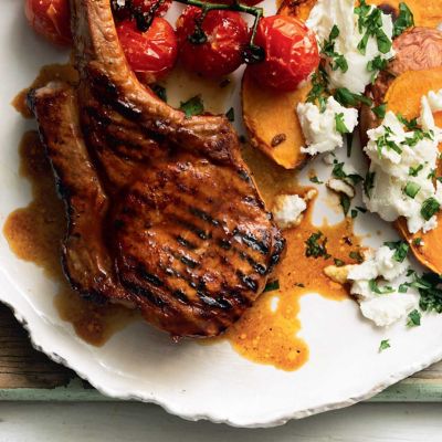 BBQ Pork With Sweet Potato Bruschetta