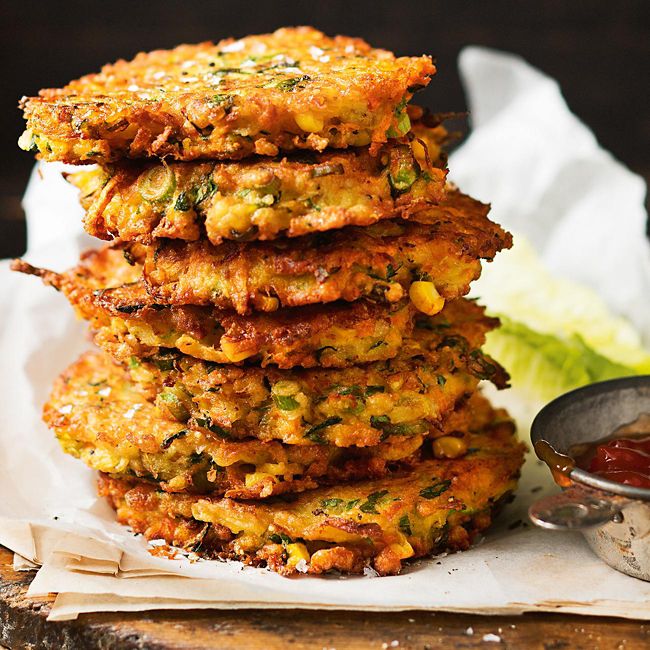 Carrot, Corn & Quinoa Fritters