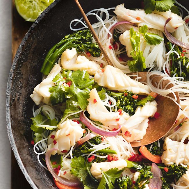 Coriander & Lime Calamari Stir-Fry
