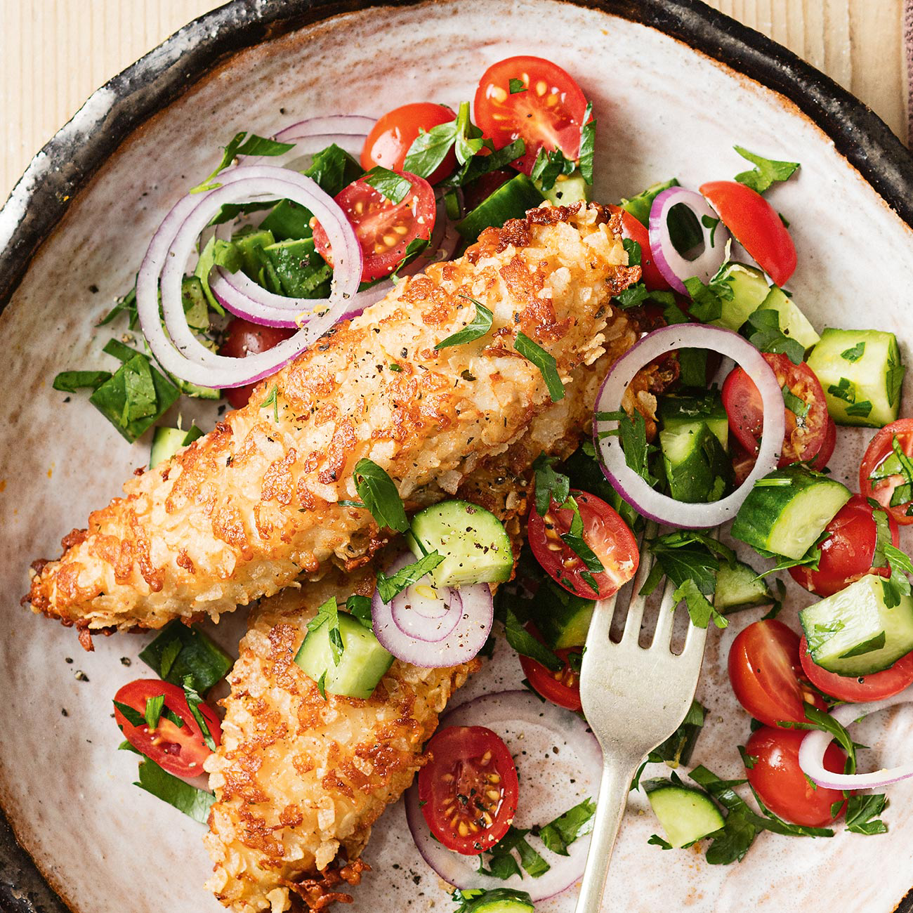 Haloumi Crumbed Chicken