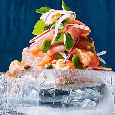 Salmon Ceviche With Radish & Capers