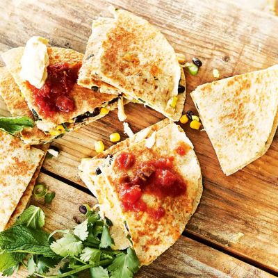 Chicken, Black Bean & Cheese Quesadillas