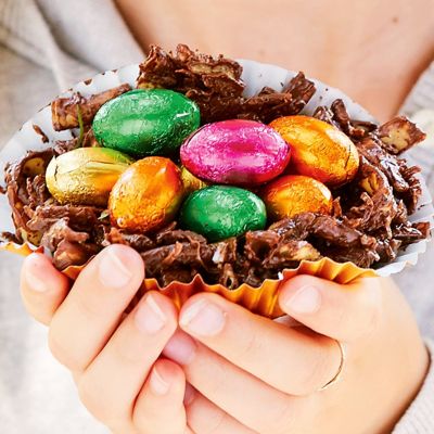 Chocolate Easter Egg Nests