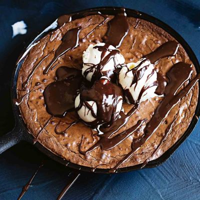 Decadent Brownie With Chocolate Malt Sauce