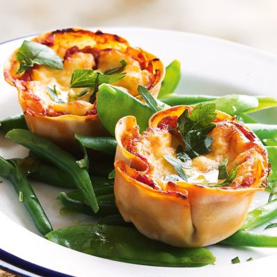 Mini Vegetarian Lasagne Cups