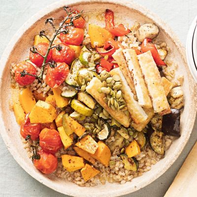 Roasted Vegetable Salad & Crispy Tofu