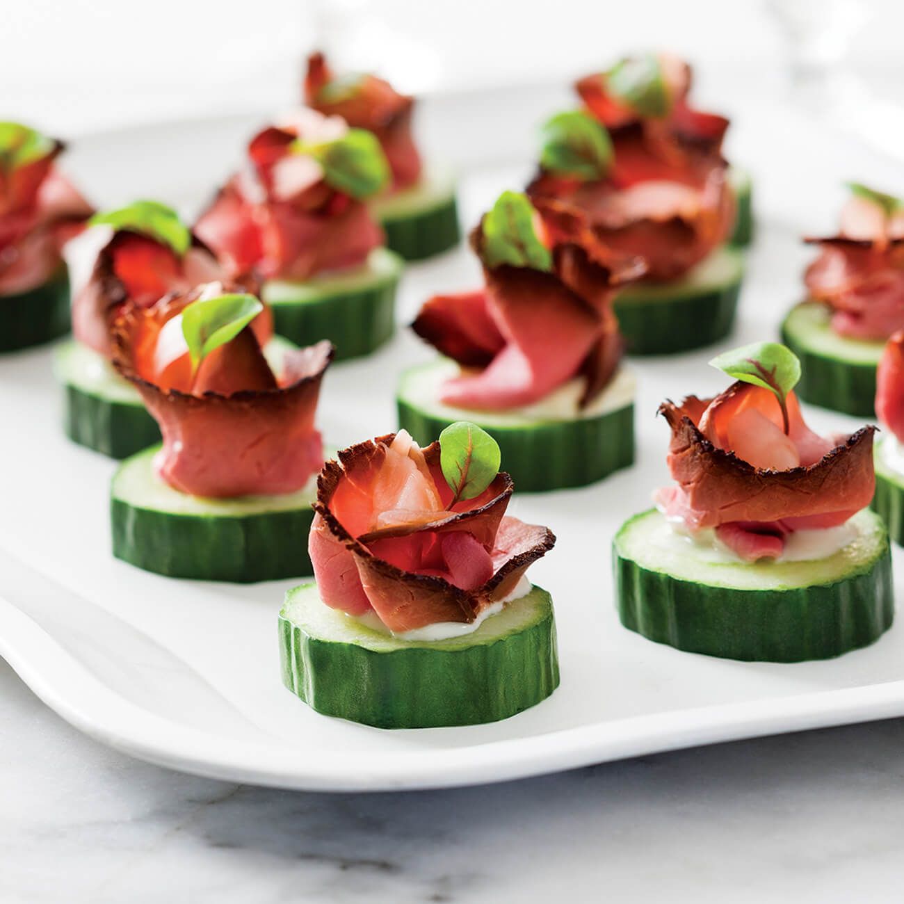 Rare Roast Beef Canapes