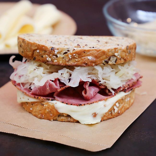 Reuben Sandwich With Allied Mills Seeds & Grains Pane Di Casa