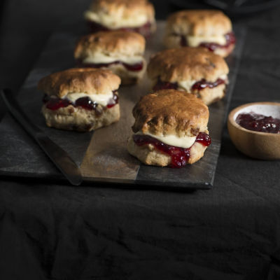The Country Chef Bakery Co. Classic Scones With Raspberry Jam & Double Cream