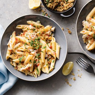 Penne With Chilli Crab & Pangrattato