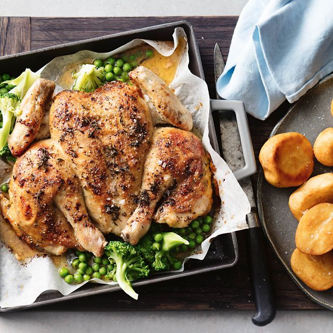 Simple Roast Chicken With Easy Vegetables