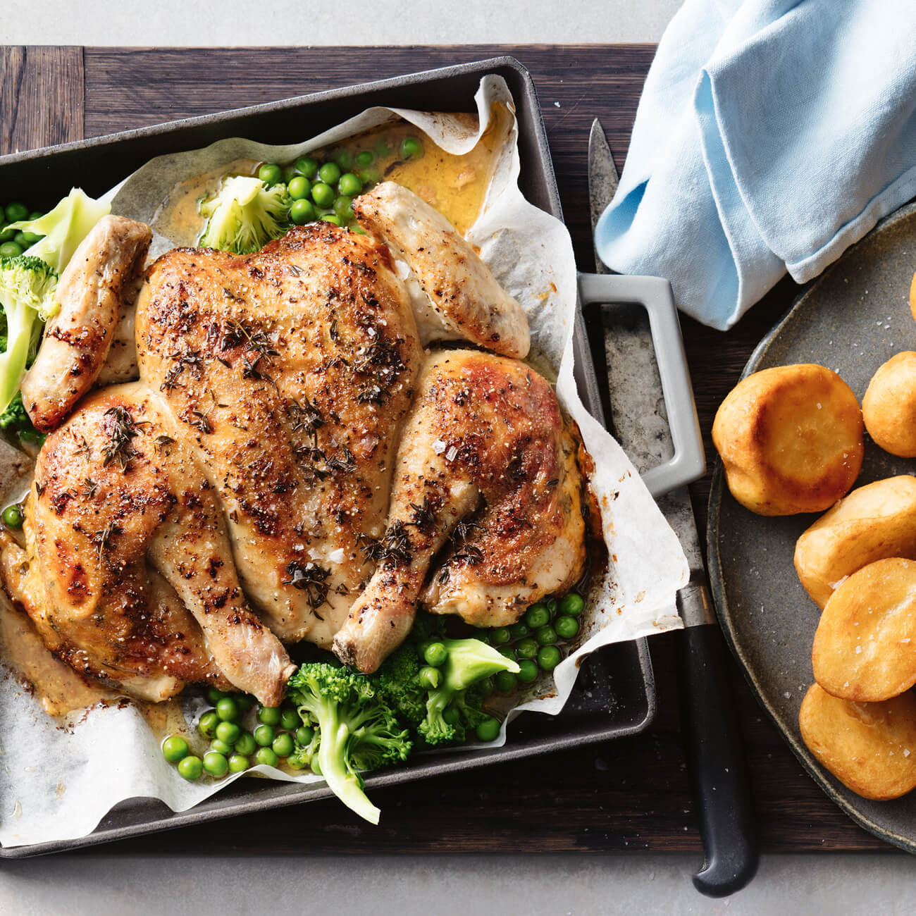Simple Roast Chicken With Easy Vegetables
