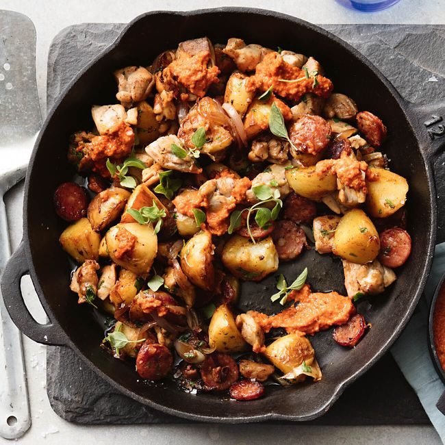 Spanish-Style Chicken & Potatoes With Romesco Sauce