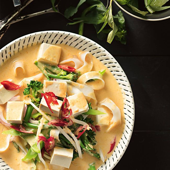 Tofu Laksa With Broccolini