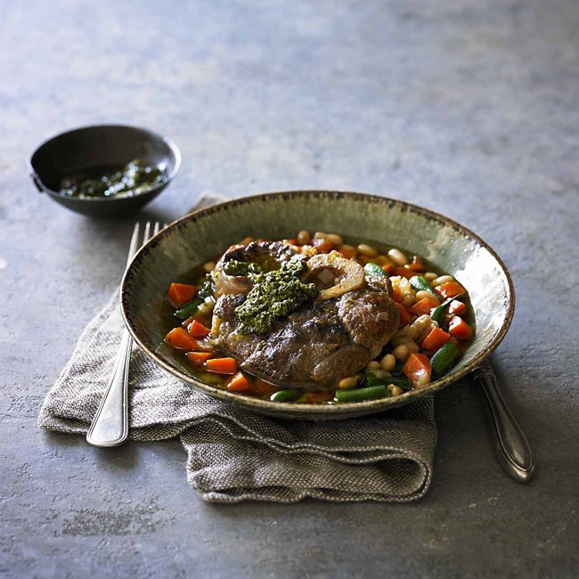 Osso Buco With Basil Pesto