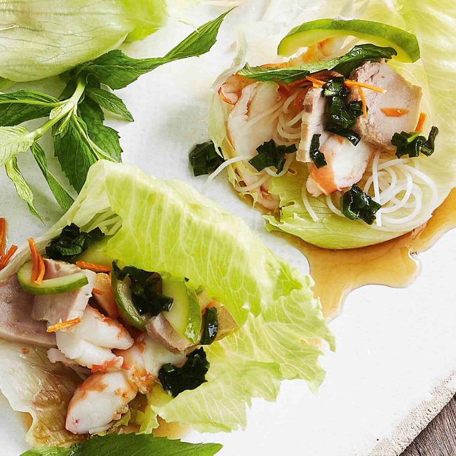 Pork & King Prawn Lettuce Wrap