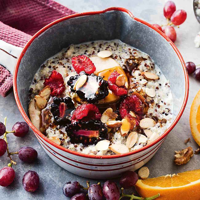 Quinoa Porridge With Coconut Water & Pears