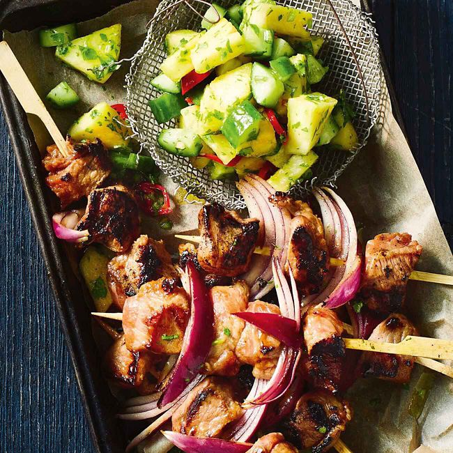 Sticky Sweet Pork Kebabs