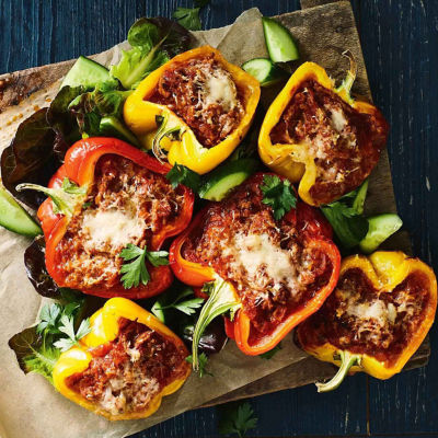 Stuffed Capsicum With Bolognese