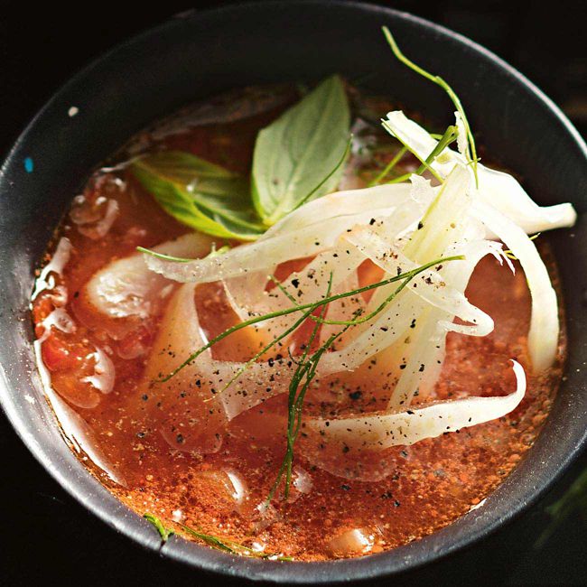 Tomato & Fennel Soup With Parmesan Crisps