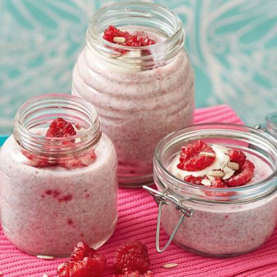 Chia, Yoghurt & Raspberry Pot