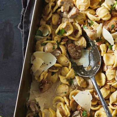 Orecchiette With Mixed Mushrooms, Garlic & Parsley