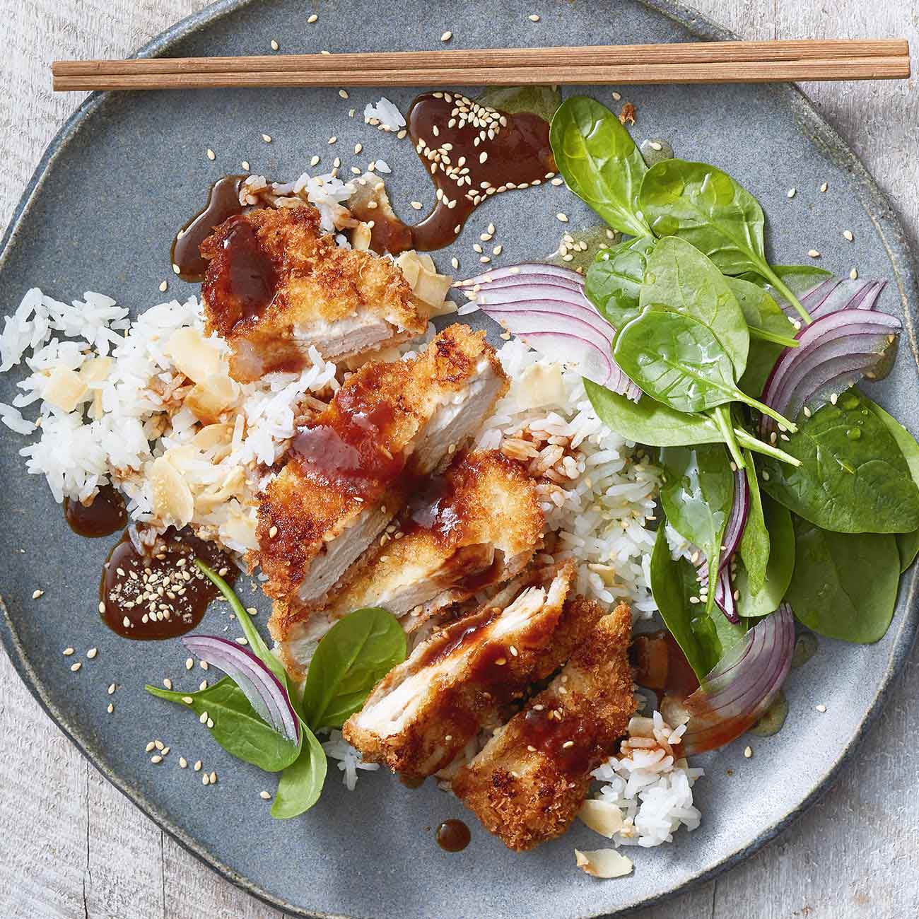 Pork Katsu With Coconut Rice Recipe Woolworths