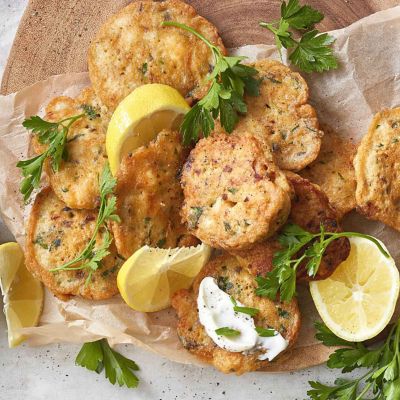 Prawn, Chickpea & Parsley Fritters