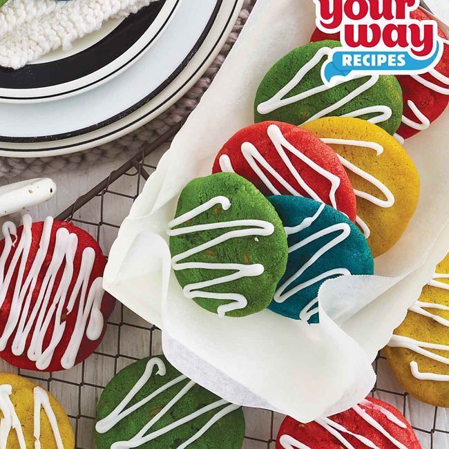 Rainbow Choc Chip Cookies
