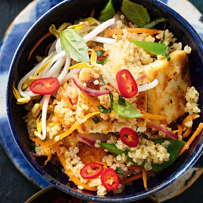 Coconut Tofu With Quinoa Stir-Fry