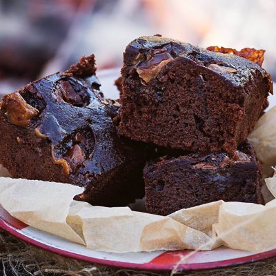 Fireside Baked Brownies